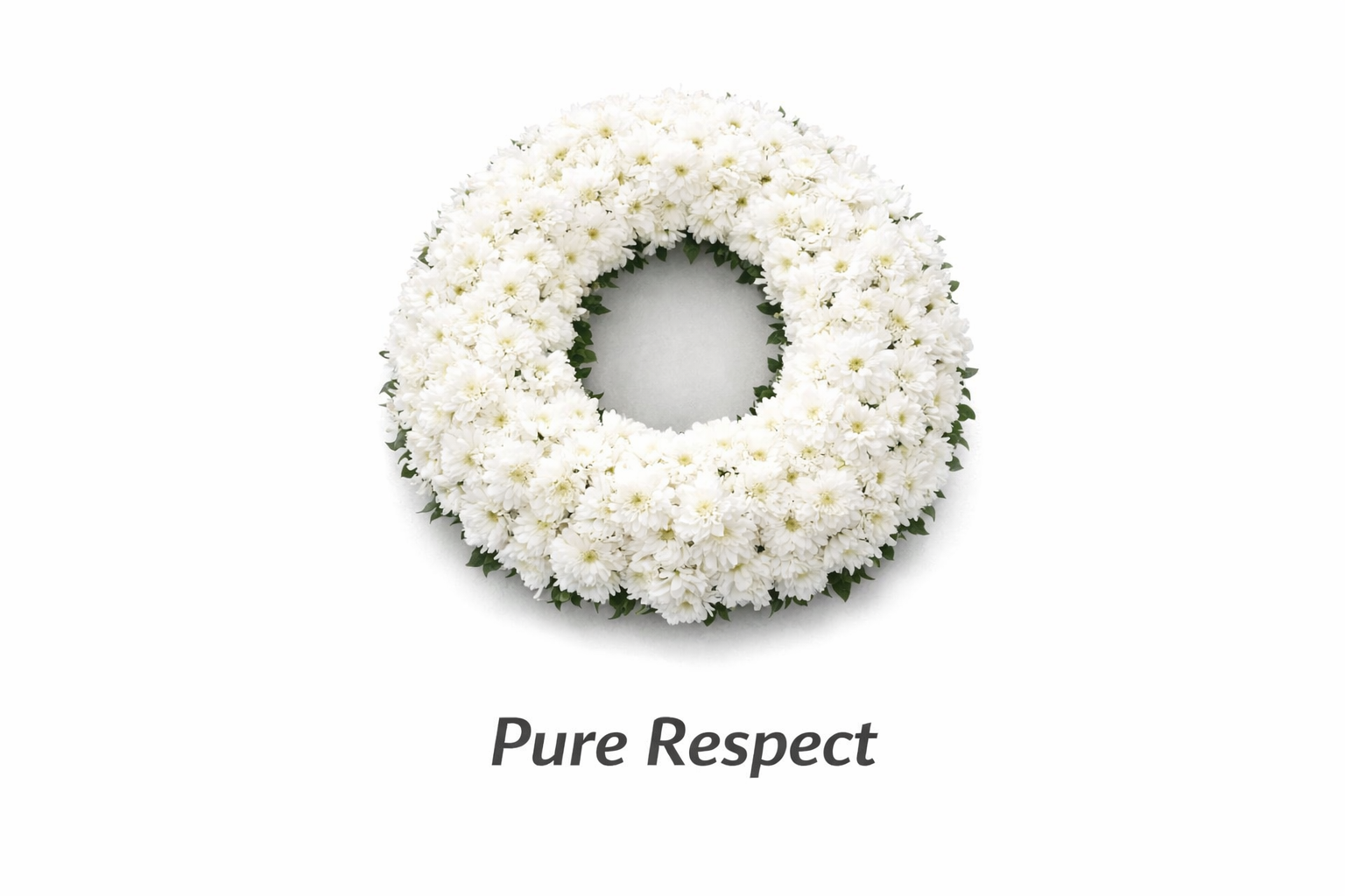 พวงหรีดดอกไม้สีขาวคลาสสิก